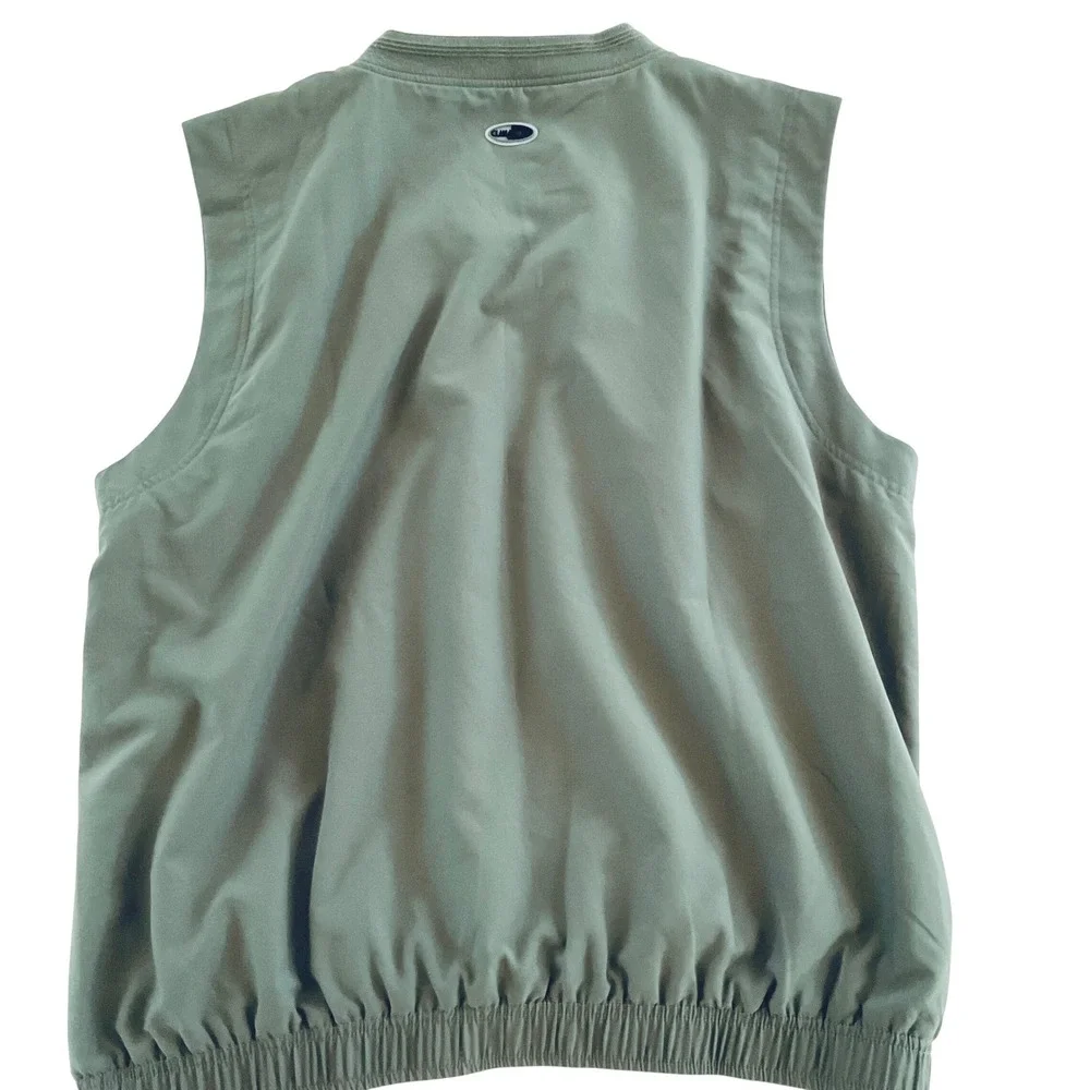 Adidas men's vest ClimaShell wind golf AWV002 Y2K green mesh v neck‎ pullover L